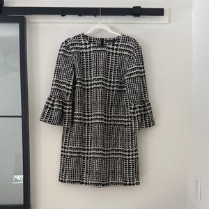 ZARA Elegant Black and White Plaid Dress